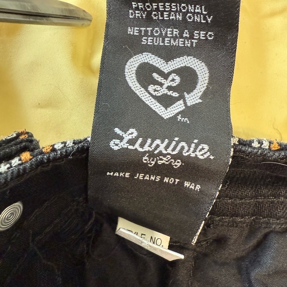 Vintage Luxirie Labor Of Love Jeans Denim Womens Size 26 Embroidered Pockets - Picture 9 of 16